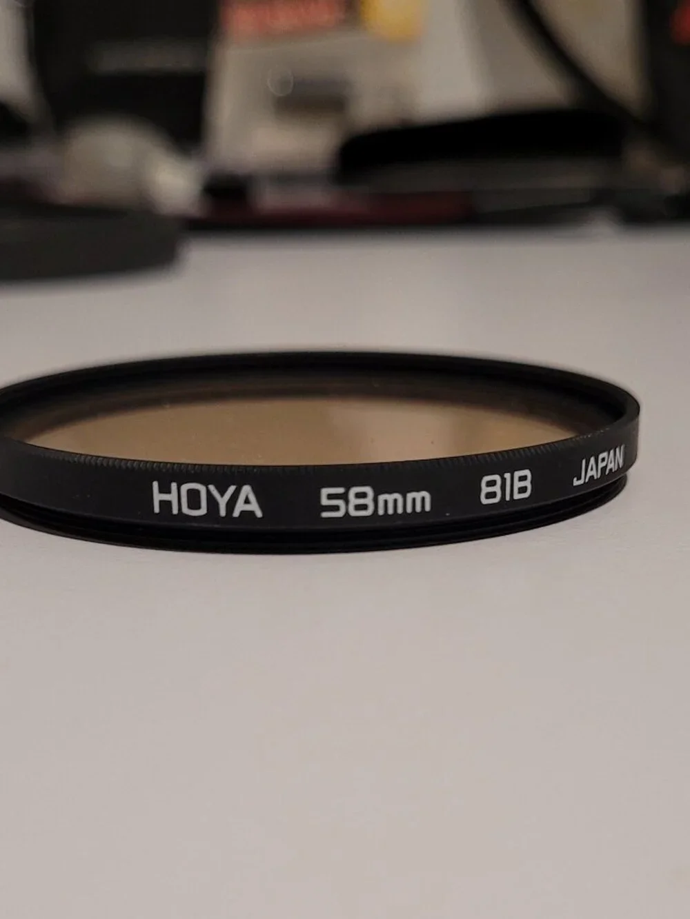 Hoya 58mm 81B warming filter manufactured in Japan